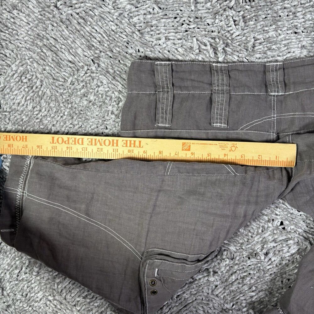 Pete & Greta Johnny Was Linen Cargo Shorts Womens 8 Gray Utility Lightweight - Picture 6 of 7